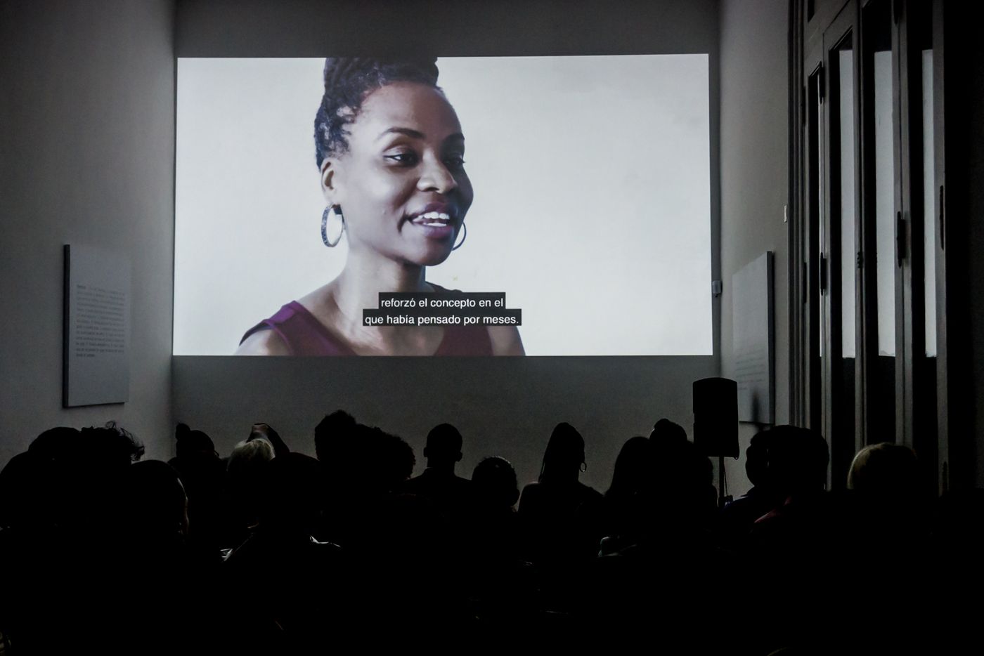 Audience watching the premiere screening of El Último Abrazo