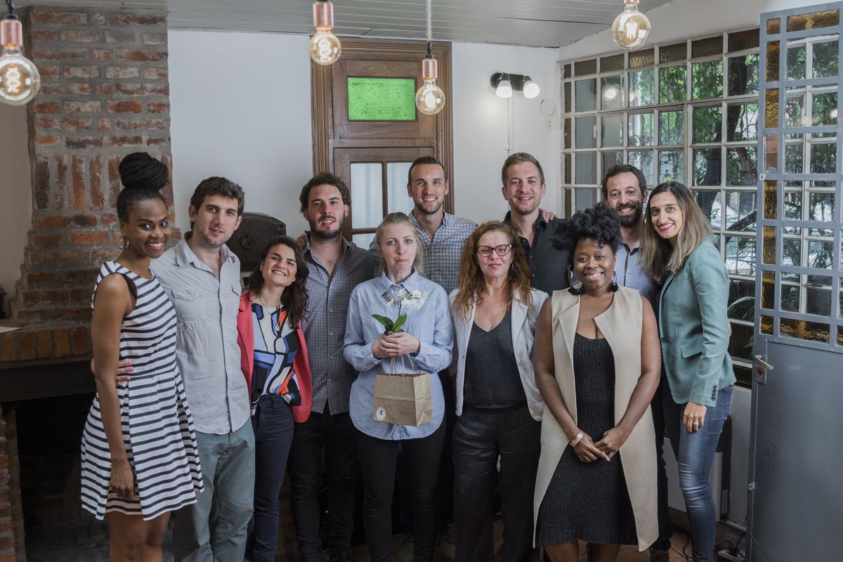 Entrepreneurs, judges and organizers together